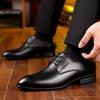 Mens Classic Oxford Style Loafer Shoes PU Leather Slip-On Pointed Toe Durable Rubber Sole Business Casual Wear