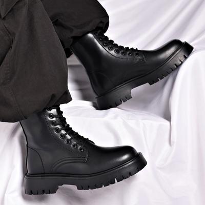 FashionNew Casual Leather Boots Men Stylish Male Comfortable Ankle Boots Outdoor Luxe for Men Boots All-match Classic Walking Shoes