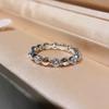 3mm Full Moissanite Row Ring for Women   Copper18K Gold Plated Stackable Ring Engagement Wedding Bands Jewelry Gift