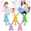 Easter Rabbit Cartoon Retractable Badge Holder Reel Id Card Holder For Office Workers Doctors Nurses Medical Students Students