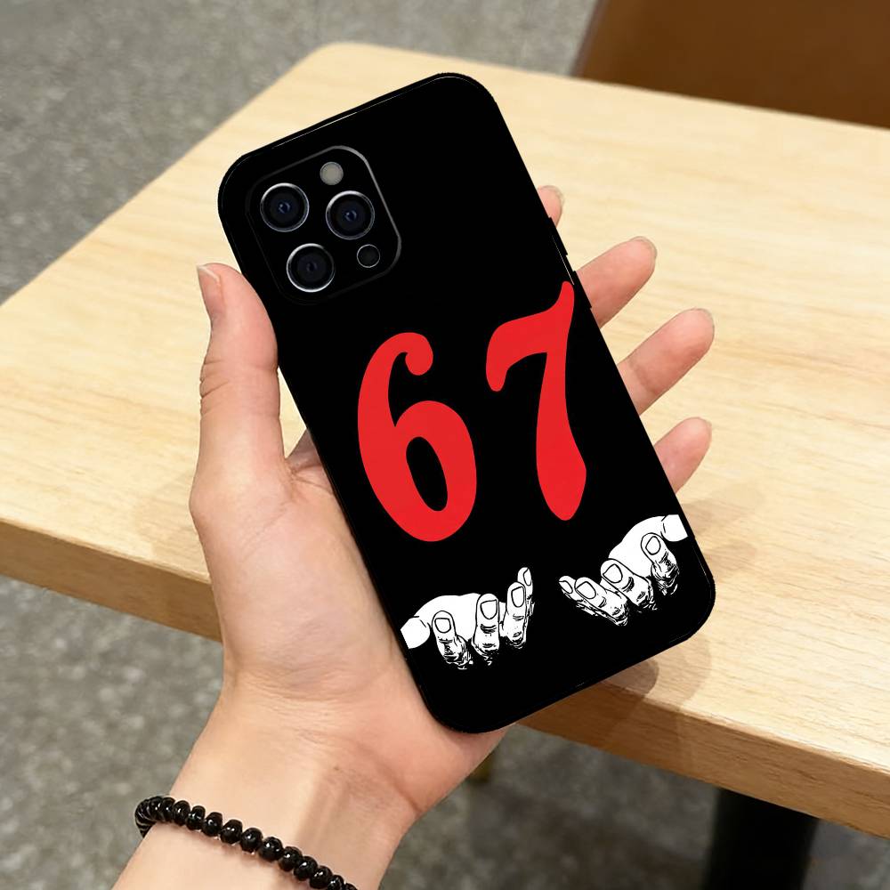 s-Six Seven 67 SS   Phone Case For iPhone 17,16,15,14,13,12,11 Plus,Pro Max,XS,Soft Silicone Black Cover