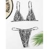 Bikini Zebra Sexy 2026 Costume da Bagno Donna Costumi da Bagno Femminili Set Bikini Mini Perizoma da Donna Costumi da Bagno Estivi per Nuoto Costume da Bagno