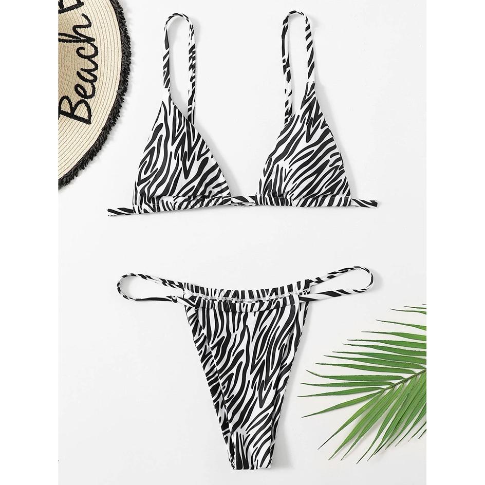 Bikini Zebra Sexy 2026 Costume da Bagno Donna Costumi da Bagno Femminili Set Bikini Mini Perizoma da Donna Costumi da Bagno Estivi per Nuoto Costume da Bagno
