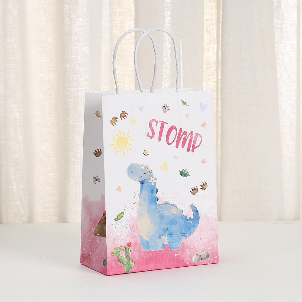 StoBag, Dinosaur Themed Reusable Paper Tote Favor Bags, 12/30Pcs, Perfect for Children's Day, Kids’ Birthday Parties and Gifts!