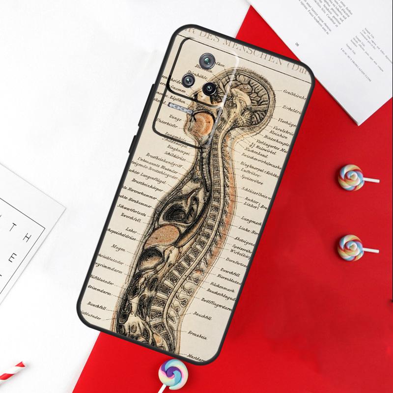 Medical Human Organs Brain Cover For Xiaomi 13T 11T 12T 14T Pro 13 14 15 Ultra POCO X7 Pro X3 X5 X6 F5 F6 M6 Pro Case