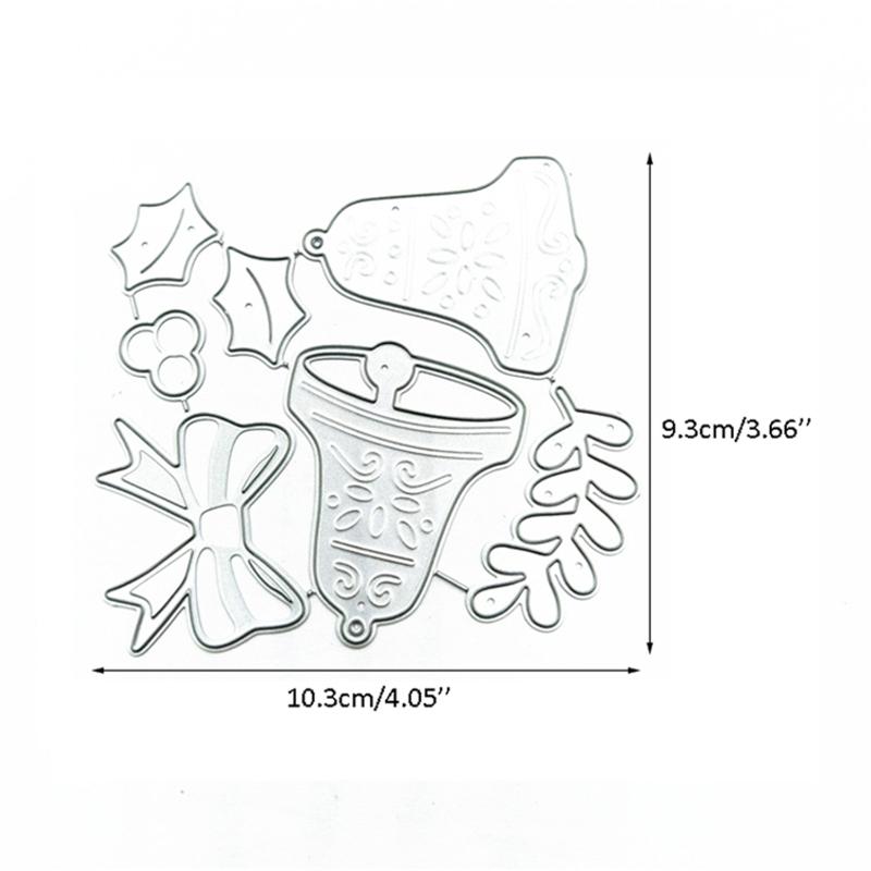 Christmas Bells Cutting Dies Christmas Bow Die Cuts Templates for Card Making Scrapbooking DIY Papercraft Album Crafts