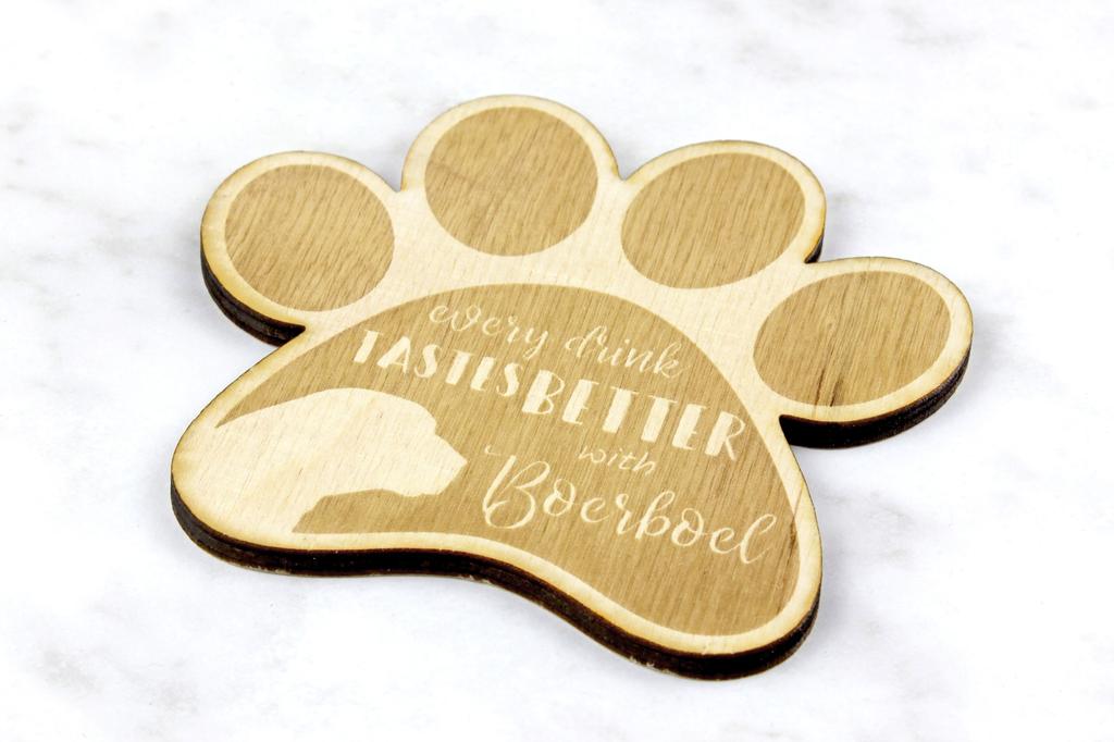 Boerboel, South African Mastiff - Mug coaster, engraved coaster with dog, gift for dog lover by Art-Dog brand