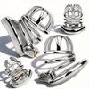 FRRK Invisible Lock Cock Cage Metal Curved Chastity Device For Men Slave Games BDSM Fetish Sex Toys For Men Gay 18 Plus Adult Pleasure Products For Di