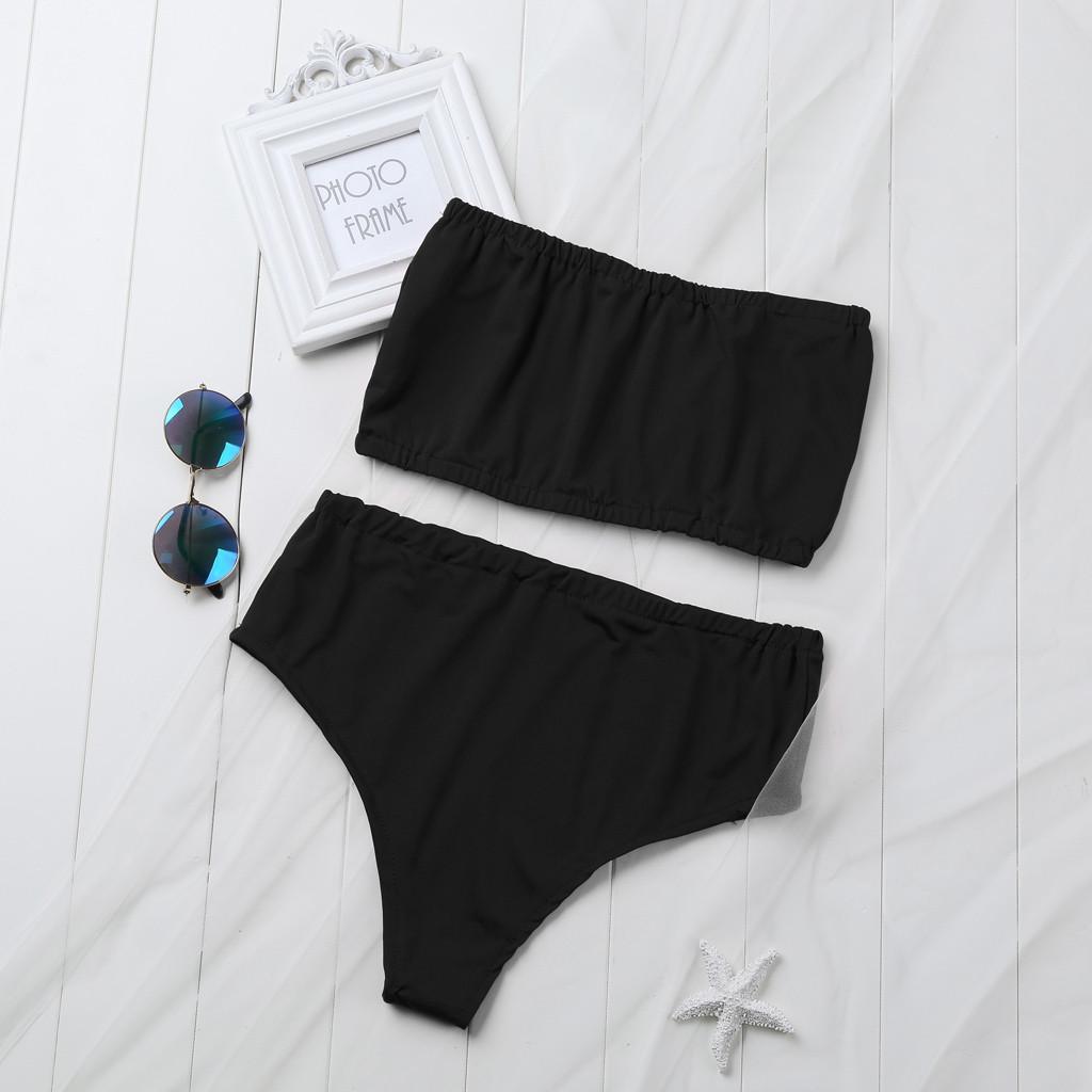 Cheap Ramidos Women Bandage Bikini Bra Swimsuit Bathing 2pcs Set Swimwear Joom