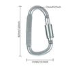 6Pcs Aluminum 20KG D Shape Carabiner Backpacking Climbing Buckles with Screw Gate For Safe Climbing Sport and Adventure