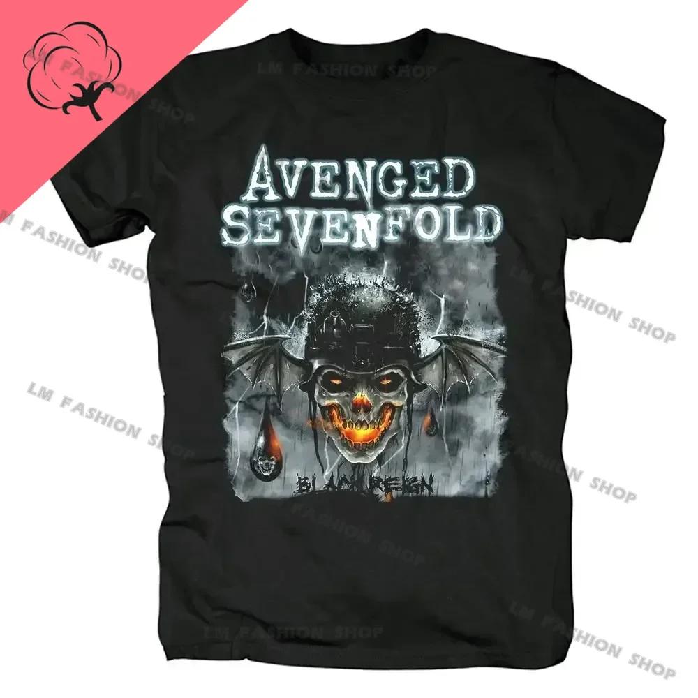 Avenged Sevenfold Metal Rock Grafický Potisk Krátký Rukáv 100% Bavlna Trička Hip Hop Módní Košile Nadměrné Tričko pro Muže Topy