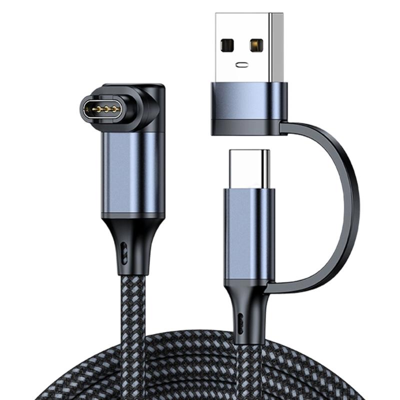 Fast Charging Aluminum USB C To USB A Charging Cord Soft Braided For Watches Power Cord