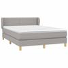 VidaXL Divan Bed with Mattress Light Grey 140x190cm Fabric - Model 3126717