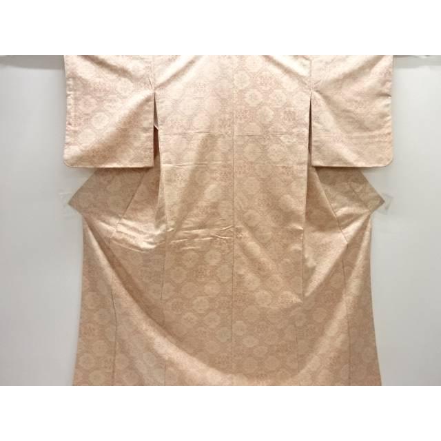Flower pattern woven kimono [used] [wearing] [pongee/clothing] Sosou