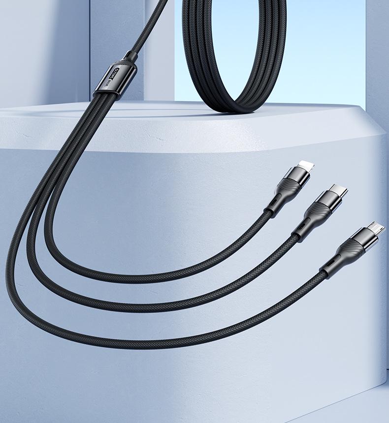 PD240W Multi-Device Super Fast Charging Cable: 3-in-1 for Phones, Tablets, Laptops & 5-in-1 Car Charger