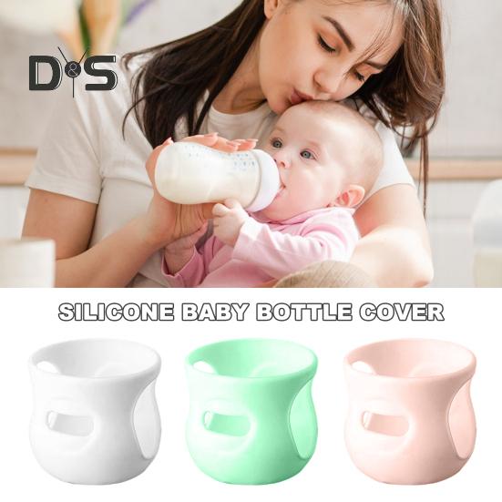 3 ცალი სილიკონის ბოთლის ყელი 120მლ/240მლ ბავშვის ფლაკონის დამჭერი მოცურების საწინააღმდეგო BPA საიზოლაციო ყდის მინის ბავშვის ბოთლისთვის
