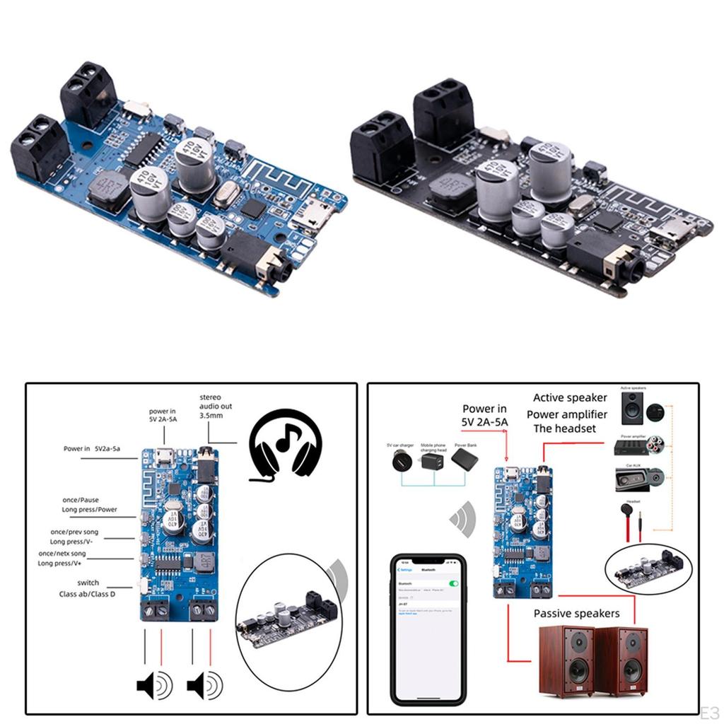 5.0 Installation Pre 2x5W USB Sound Card Preamp Module Audio Amp Power for Home Laptop