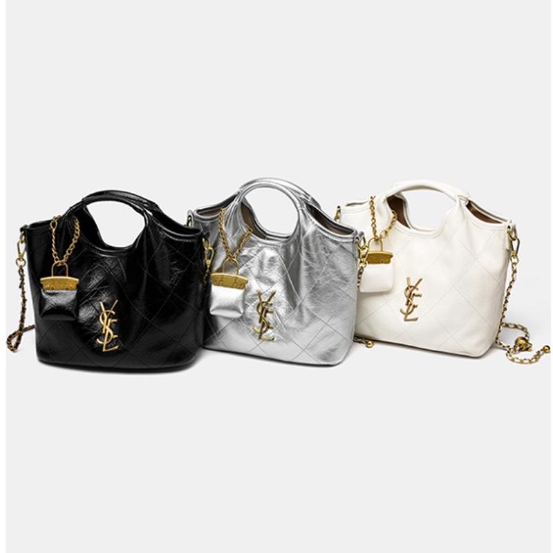 Black Argyle Basket Single Shoulder Handbag - High-End Retro Soft Leather Crossbody Bag for Women