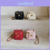 Childrens Fashion Lattice Print Solid Color Crossbody Bag With Pu Material For Toddler Girls Daily Use