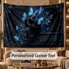 Skull Gothic (199) Theme Wall Tapestry Customized With Name Text Personalized Hanging Tapestry For Bedroom Living Room Decor