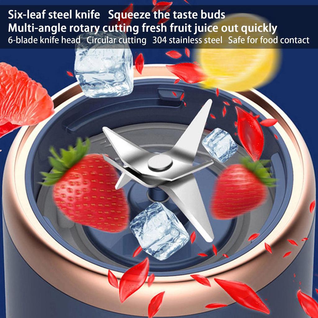 6 Blades Electric Juicer Cup For Travel Portable Juicer Mixer USB Charge Fresh Fruit Juice Personal Blender Smoothie