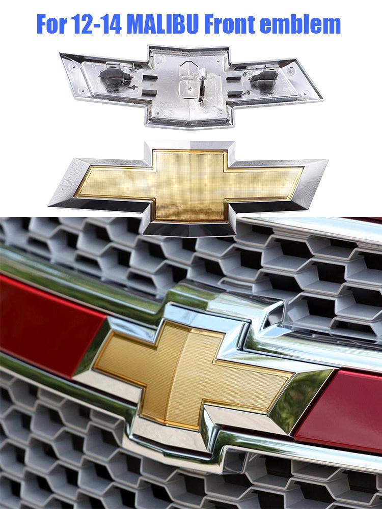 1pcs 25.3cm 3D ABS Car Front logo Car Front grill Emblem front hood sticker styling Accessories For Chevrolet 12-14 MALIBU