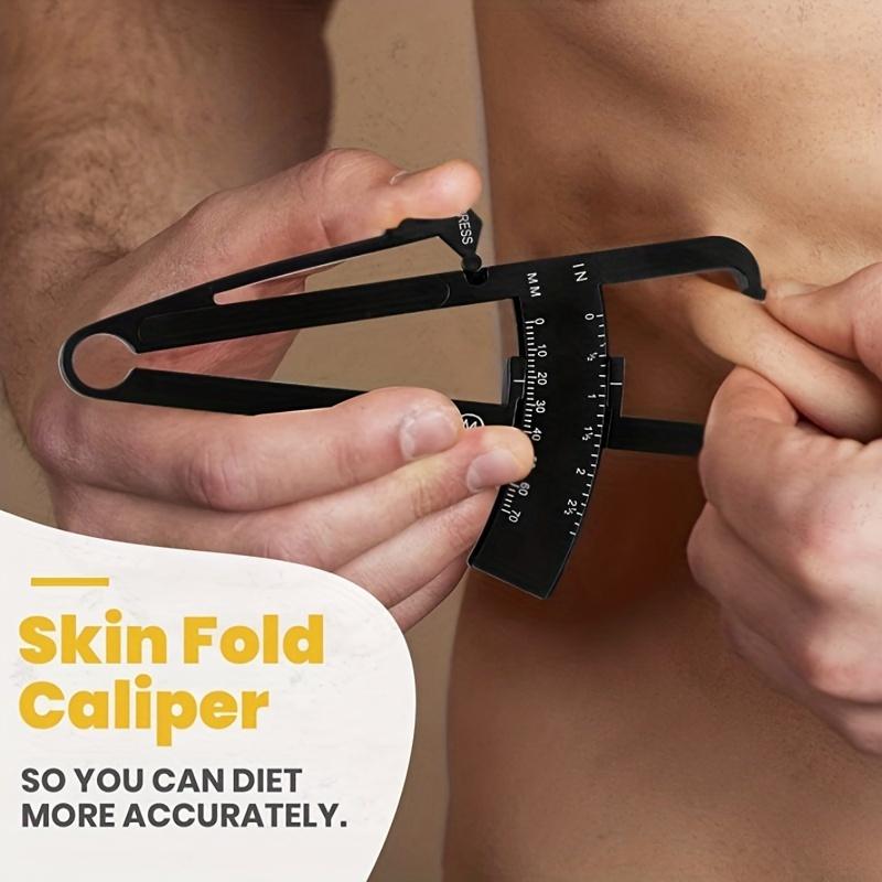 Body Fat Measurement Set Handheld Caliper Tape Measure Combo Plastic Fitness Tool Men Women Portable No Battery Needed