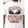 Men'S Black T-Shirt With Truck And Spanish Text Graphic For Casual Wear, PLUS SIZE