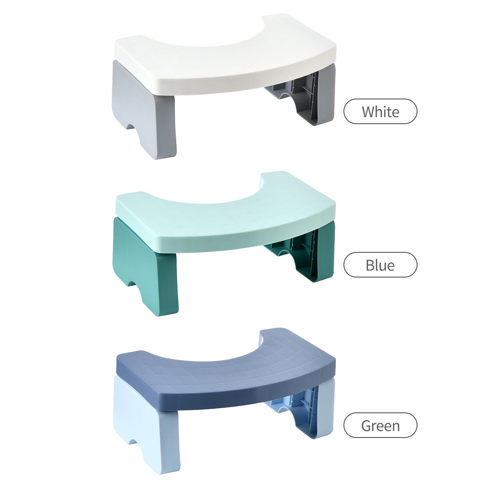 Konnwei White Detachable Toilet Stool With Non Slip Base Splicable Potty Step Stool Sitting Posture Foot Stool Bathroom Toilet Potty