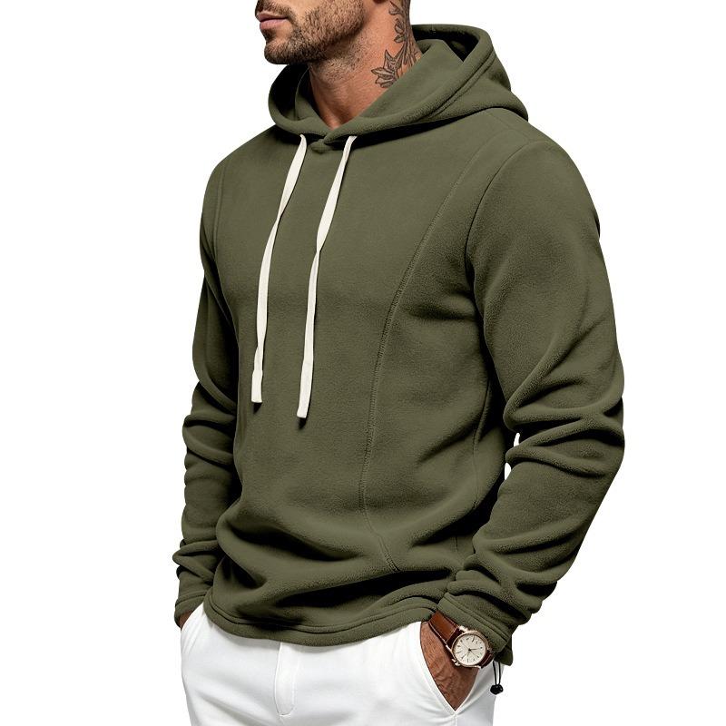 Men S Fleece Hooded Long Sleeve Sweatshirt For Autumn Outdoor Sports