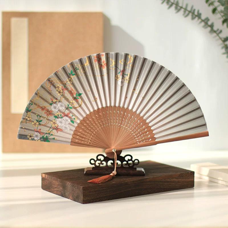 Chinese Style Han Costume 6-Inch Small Fan Folding Fan Fairy Chinese Ancient Style Women's High-Looking Summer New Chinese Style Folding Fan