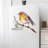 Watercolor Sparrow on Branch Window Stickers, Self-Adhesive Static Cling Decals for Bedroom Dorm Classroom Study Room Decoration