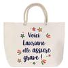 Beach Bag - PLANETEE - Lauriane - Rope Handle - Large Size - Multicolored Cotton