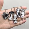 Acrylic Halloween Keychain Mushroom Girl Key Ring Crossbody Bag Pendant Keychain