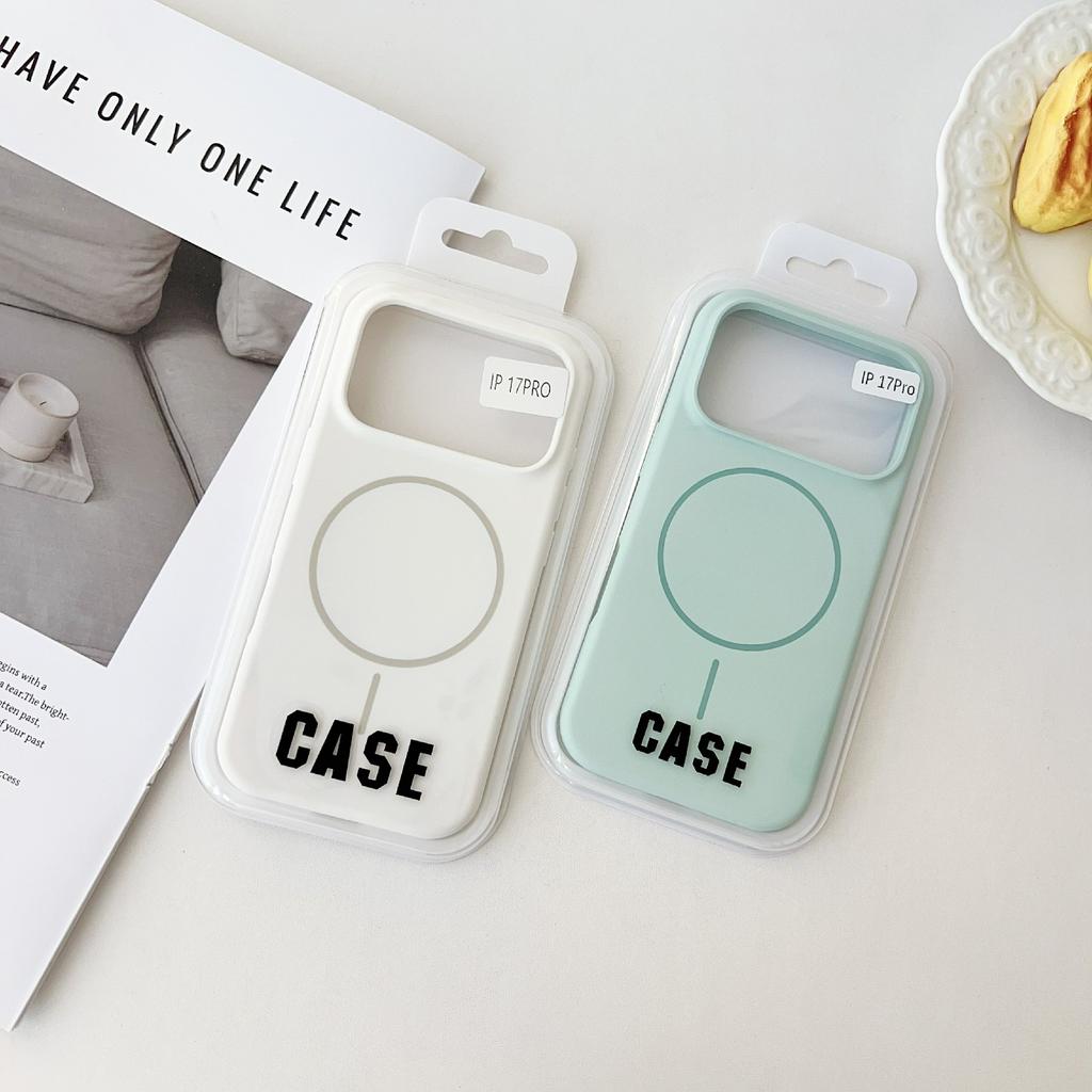 For iPhone 17 Pro Case Compatible with MagSafe Liquid Silicone Anti-Drop Phone Cover