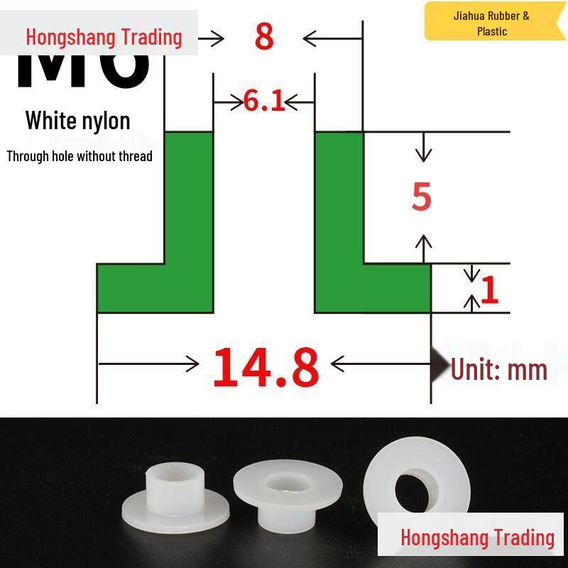 Step T-Shaped Nylon Insulating Bushing Washer, M3-M35 Thread Protection Spacer