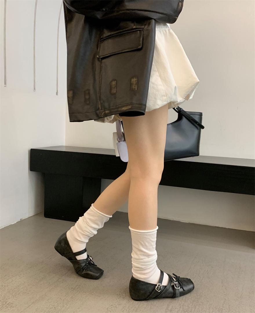 

2025 new retro button pinch sandals temperament flat heel cool boots Roman boots 39 серый