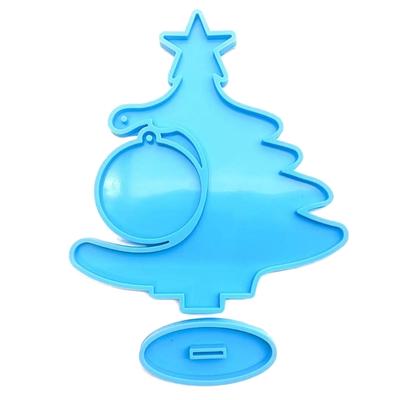 Weihnachtsbaum-Silikonform, Epoxidharzform, Tischornament-Herstellungswerkzeug zum Herstellen von handwerklichen Dekorationen, leicht zu reinigen