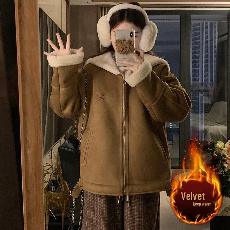 Women's Plush Fur Thick Winter Coat - Petite & Plus Sizes Available