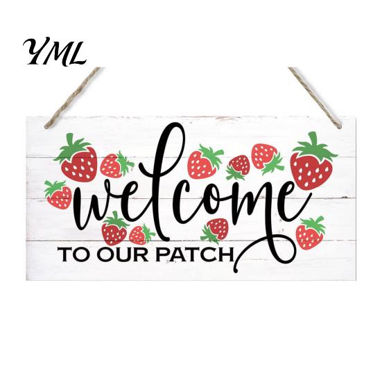 Summer Theme Door Hanger Wood Sign for Front Door, Tropical Beach Hanging Welcome Coastal Wall Art Sign, Rustic Wooden Home Porch Decor Decoration