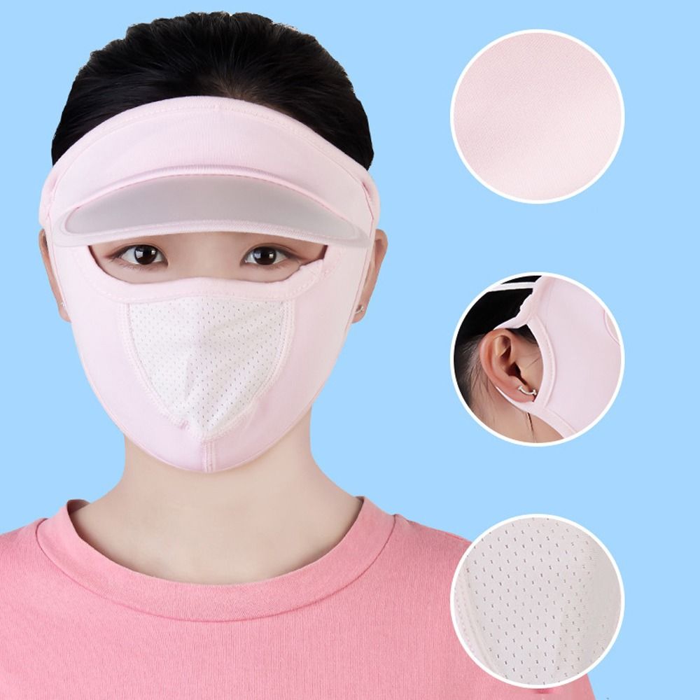 Sunscreen Veil Eye protection Face Gini Mask Driving Face Mask Womne Sun Hats Summer Sunscreen Mask