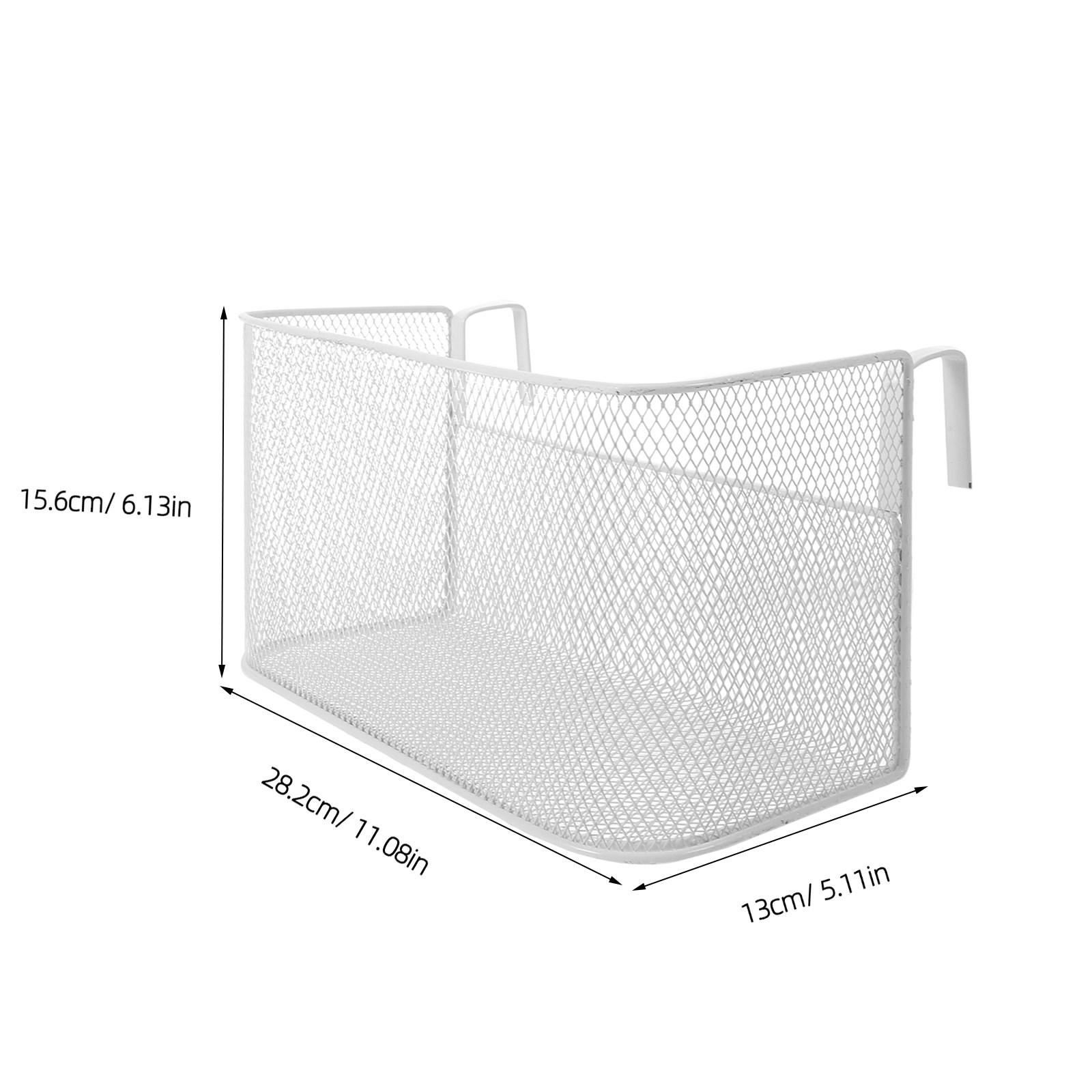 

Mesh Metal Hanging Storage Basket Shower Organizer Bedside Dorm Shelf Bunk Bed Shelf Bathroom Storage Rack Sundries белый