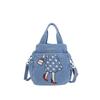 Schoolbag1011 New niche shoulder bag Textured messenger bag Versatile three-use fashion high-end embroidered denim bag