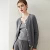 New Arrival Women's Button-Up Cardigan: Round Neck, Pure Goat Cashmere Knit Sweater, Loose and Warm Outerwear for Autumn and Winter.