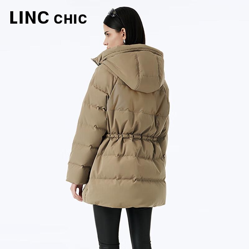 Jinyujie Women's Hooded Mid-Length Loose Down Parka