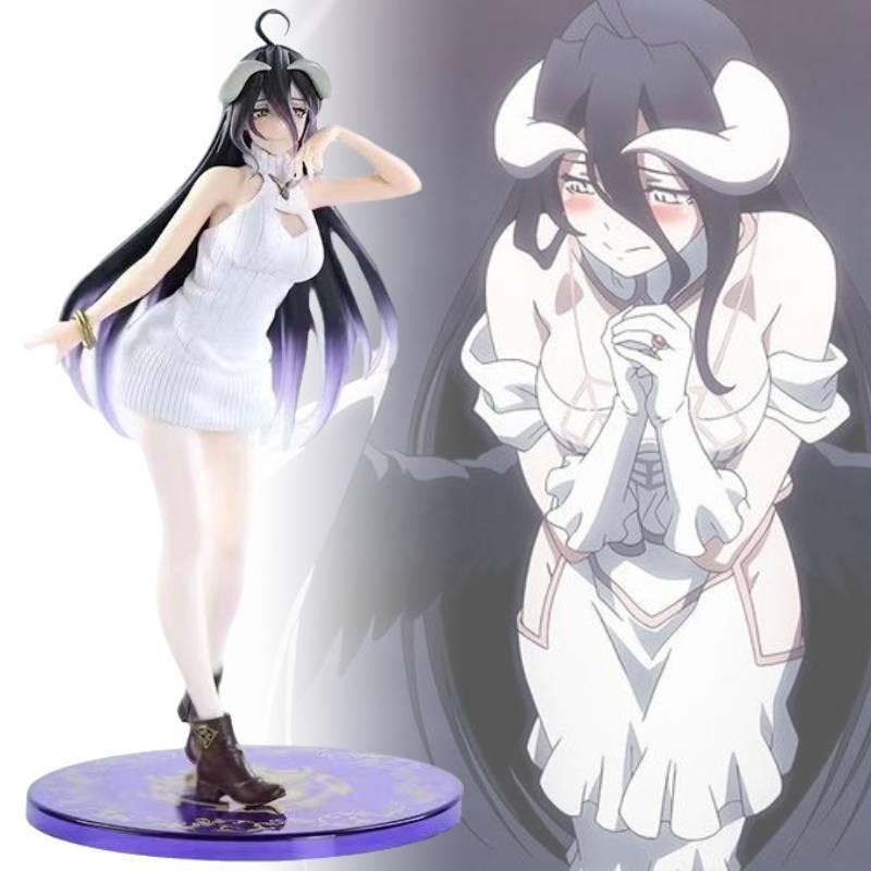 Elegant Overlord Albedo White Knitted Standing Model Figure Pvc Collectible Toy