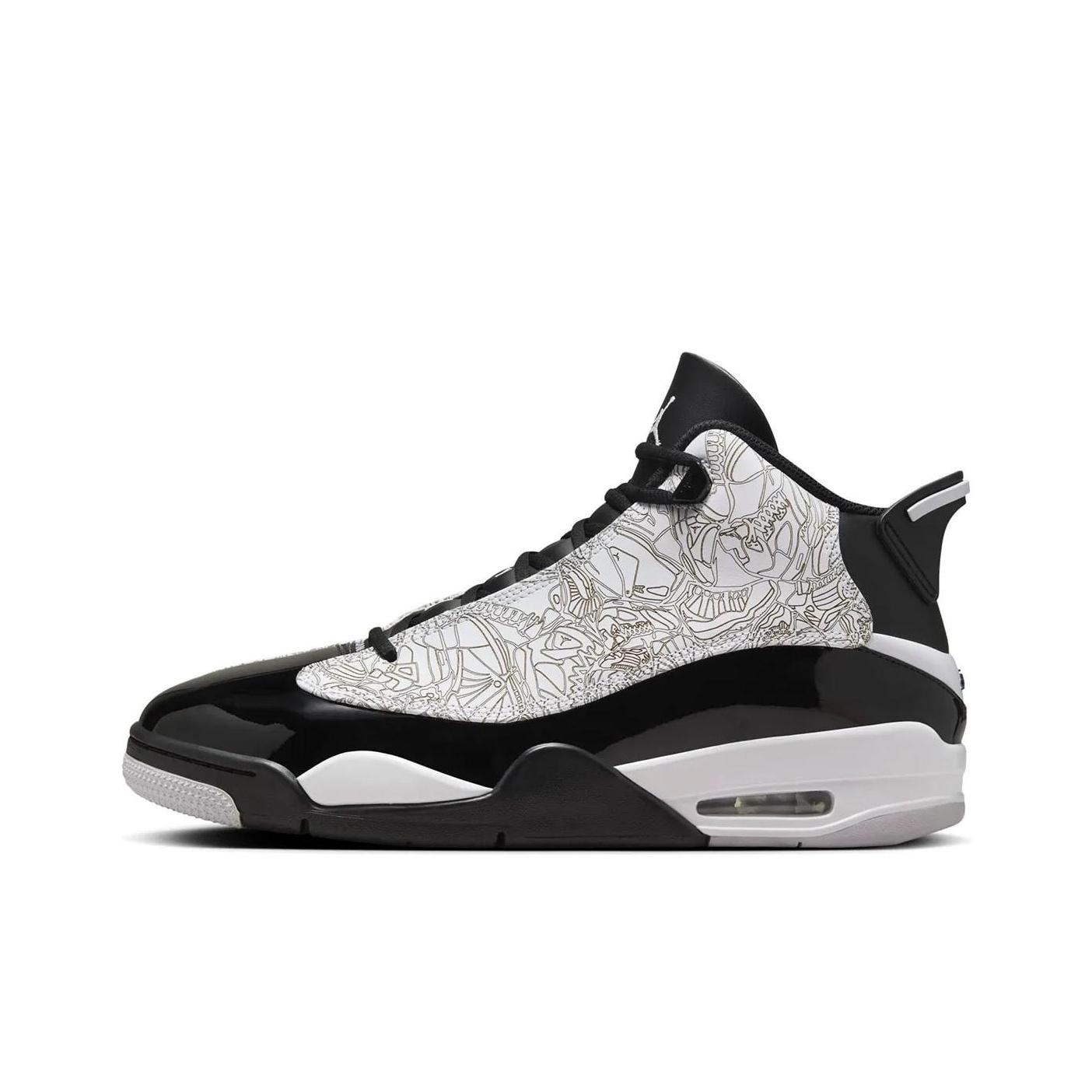 

Jordan Dub Zero White Thunder Fashion Comfortable Non-Slip Wear-Resistant Mid-Top Retro Basketball Shoes Unisex Sneakers Black 311046-110 44