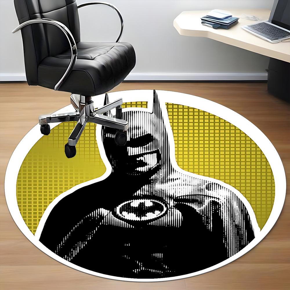 1pc Batman Office Round Area Rug, Under Office Chairs Bedroom Living Room Home Decor, Room Deco, Available in Various Sizes