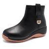 2025 Spring Soft-Soled Wedge Heel Mom Shoes: Thick-Soled, Flat Casual Boots for Height Increase