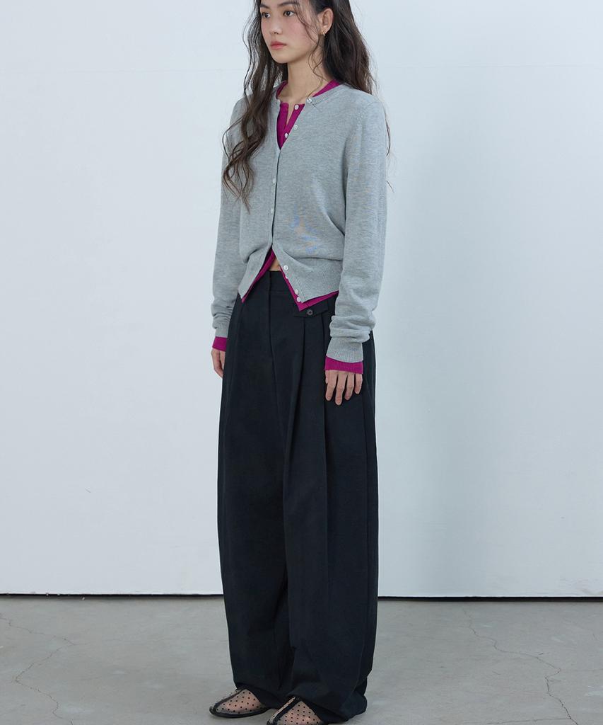 Michikoleondeonkosino Mini Pocket Wide Slacks Black